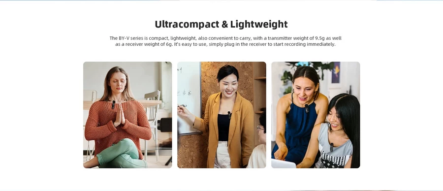 Boya BY-V10 / V20 Ultracompact 2.4GHz Wireless Microphone System by in - EC MALL