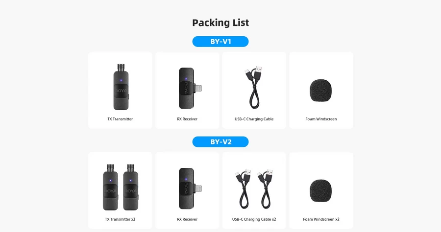 Boya BY-V10 / V20 Ultracompact 2.4GHz Wireless Microphone System by  in  - EC MALL