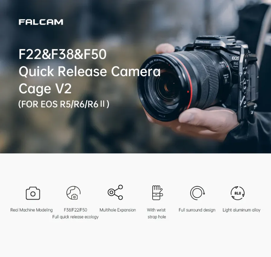 Falcam 2634A F22&amp;F38&amp;F50 Quick Release Camera Cage V2 (For EOS R5/R6/R6II ) by  in  - EC MALL