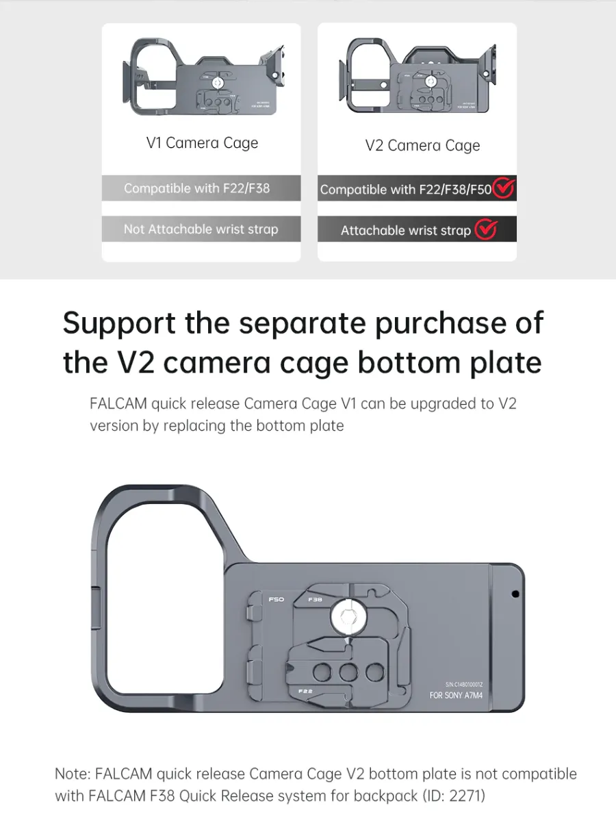 Falcam 2634A F22&amp;F38&amp;F50 Quick Release Camera Cage V2 (For EOS R5/R6/R6II ) by  in  - EC MALL