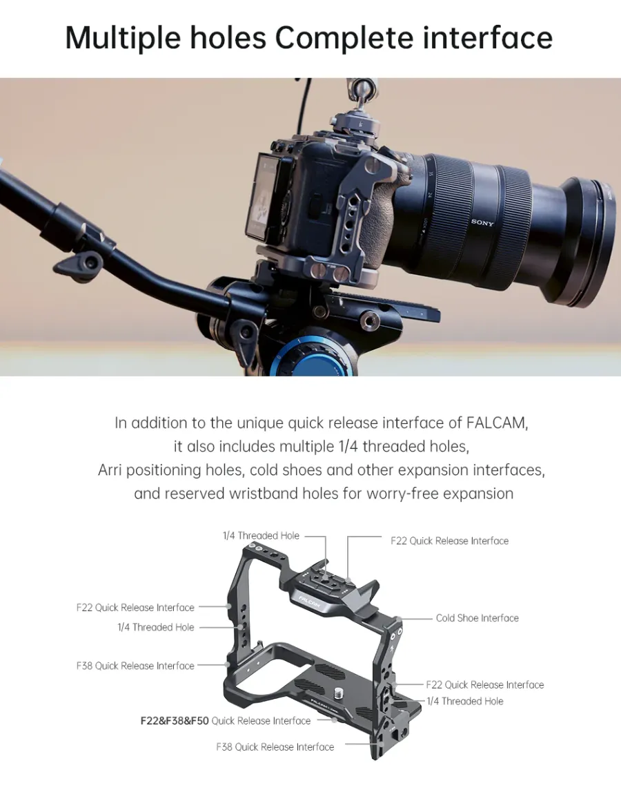 Falcam 2635A F22&amp;F38&amp;F50 Quick Release Camera Cage V2 (For Sony A7 III / A7S III / A7R IV / A1) by  in  - EC MALL