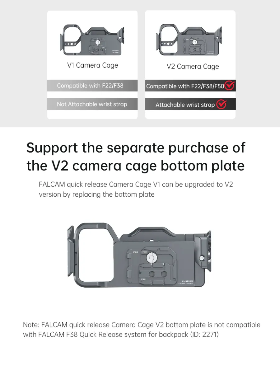 Falcam 2824A F22&amp;F38&amp;F50 Quick Release Camera Cage V2 (For Sony A7 IV) by  in  - EC MALL