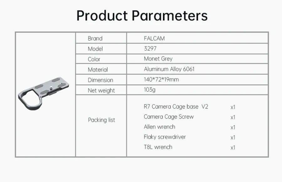 Falcam 3297 F22&amp;F38&amp;F50 Quick Release Camera Cage Base V2 (For SONY A7M3/ A7S3/A7R4) by  in  - EC MALL
