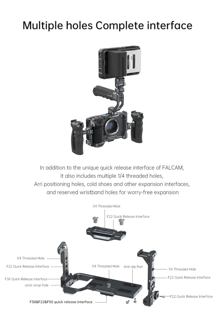 Falcam 3298 F22&amp;F38&amp;F50 Quick Release Camera Cage Base V2 (For Sony FX3/FX30) by  in  - EC MALL