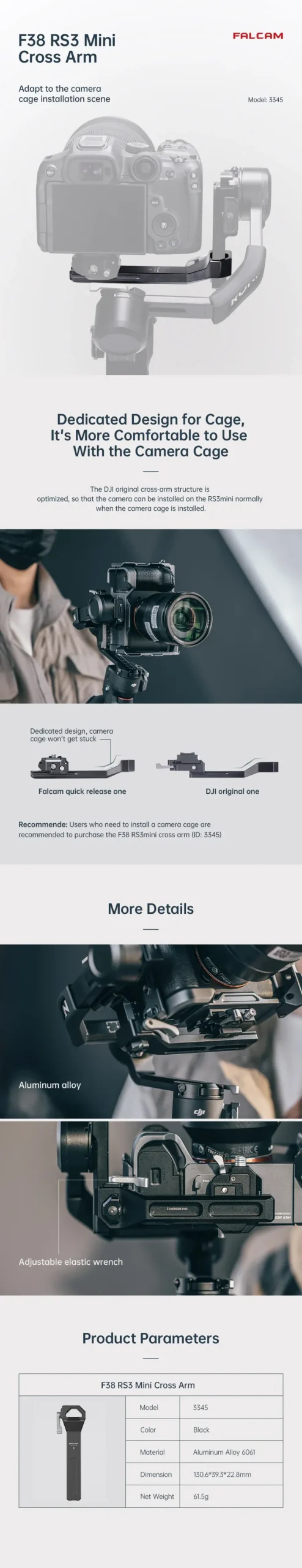 Falcam 3345 F38 RS3 Mini Cross Arm by  in  - EC MALL