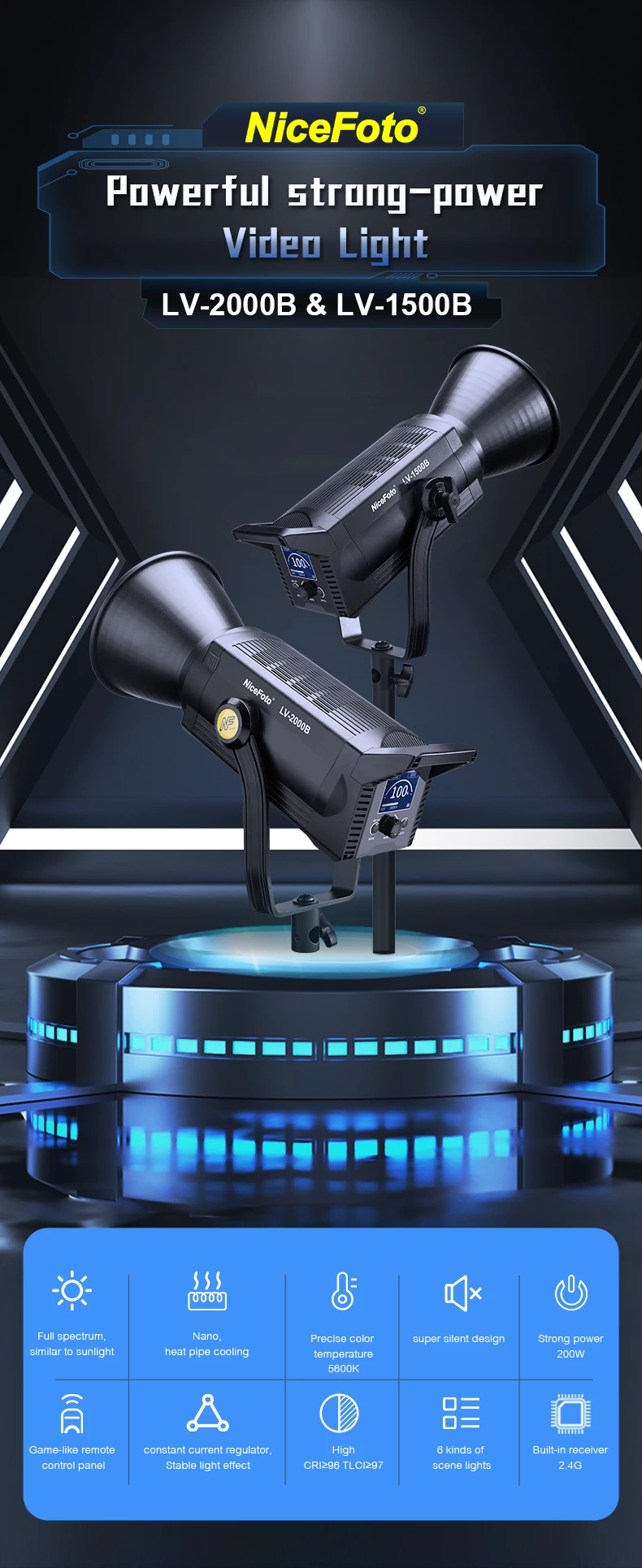 NiceFoto LV-1500B LED Video Light by in - EC MALL