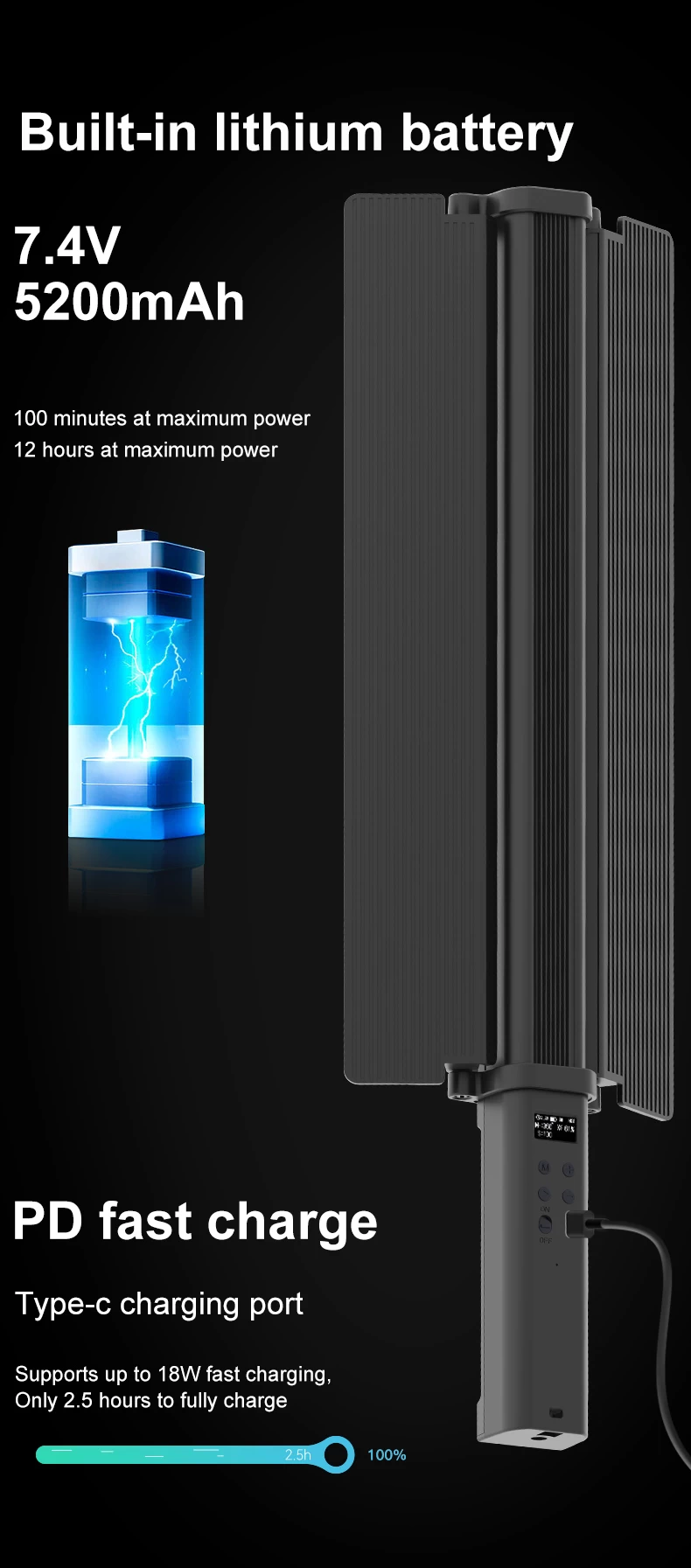 NiceFoto TC-C2 RGB LED Video Light by  in  - EC MALL