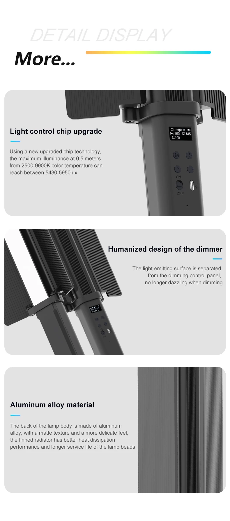 NiceFoto TC-C2 RGB LED Video Light by  in  - EC MALL