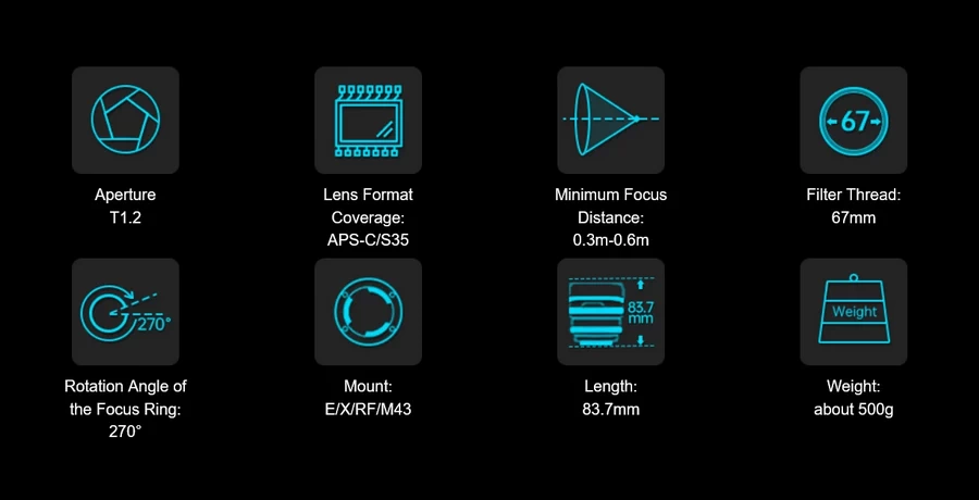 Sirui Nightwalker 24&amp;35&amp;55mm T1.2 S35 Lens Set by  in  - EC MALL