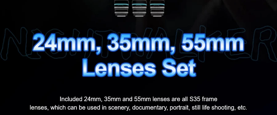 Sirui Nightwalker 24&amp;35&amp;55mm T1.2 S35 Lens Set by  in  - EC MALL