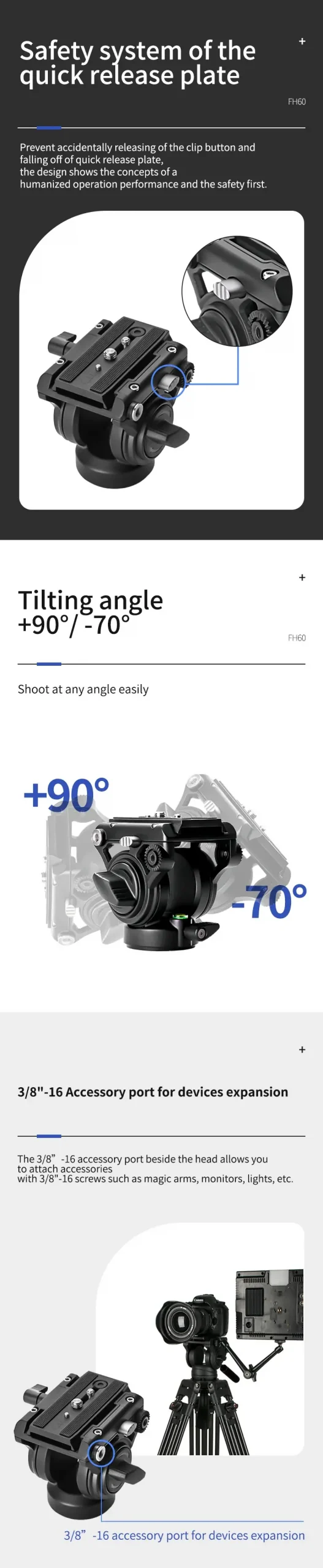 YC Onion FH60 Fluid Head by  in  - EC MALL