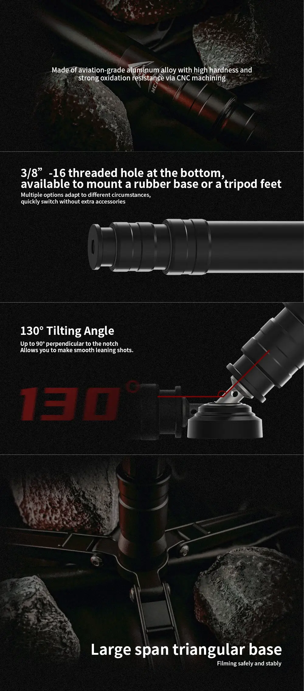 YC Onion PINETA Aluminum Alloy Monopod SE by  in  - EC MALL