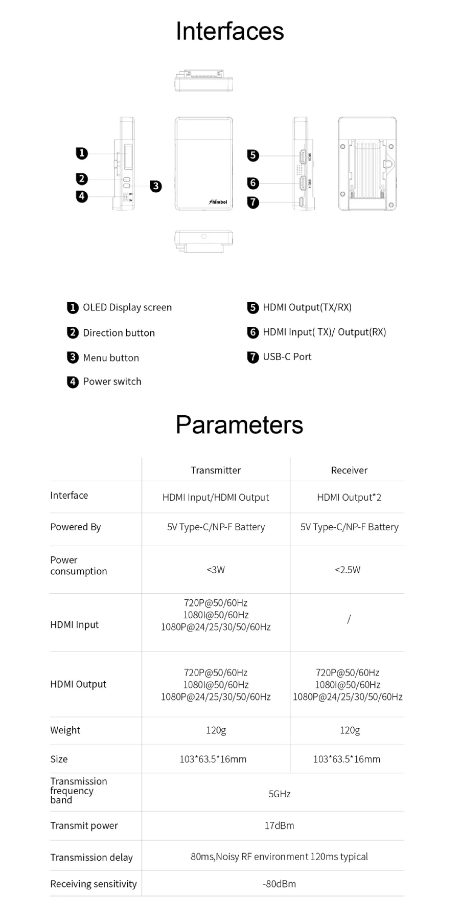 Shimbol ZO500 Wireless Video Transmission System by  in  - EC MALL