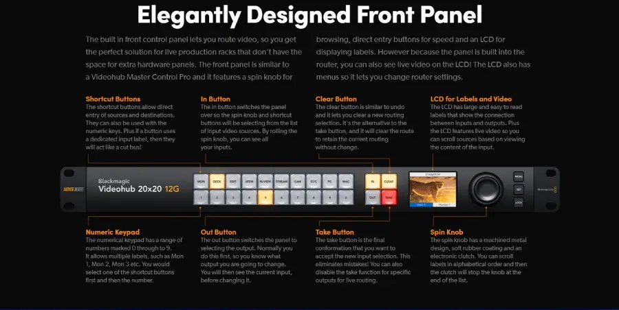 Blackmagic Videohub 80x80 12G by  in  - EC MALL