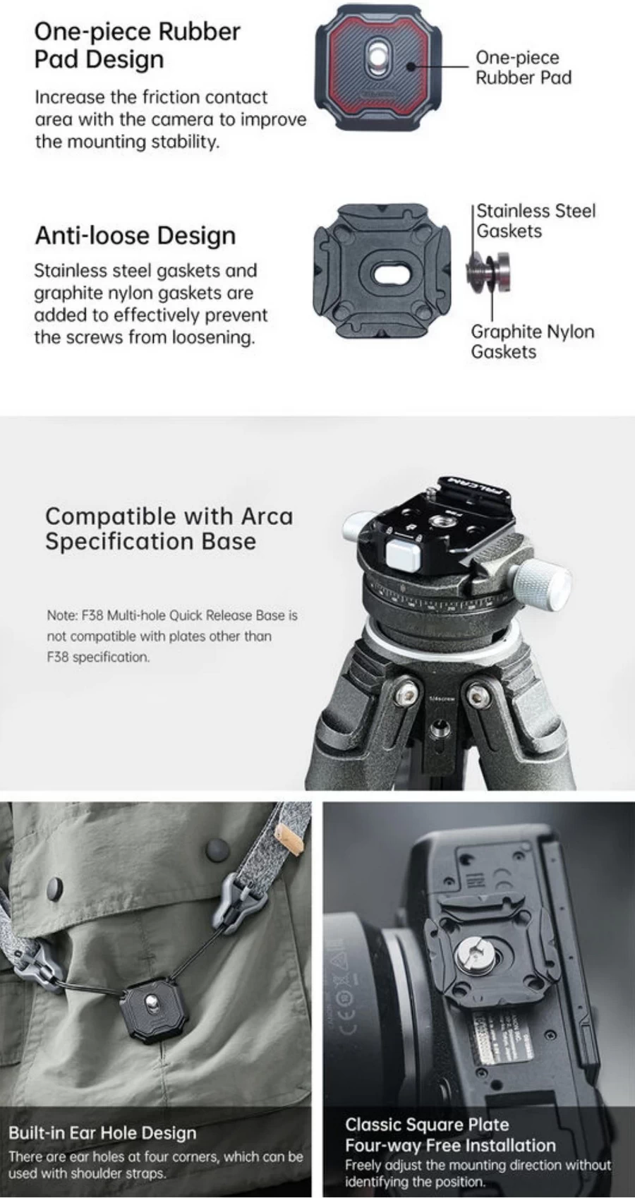 Falcam F38 (F38B3434) Multi-Hole Quick Release Kit by in - EC MALL