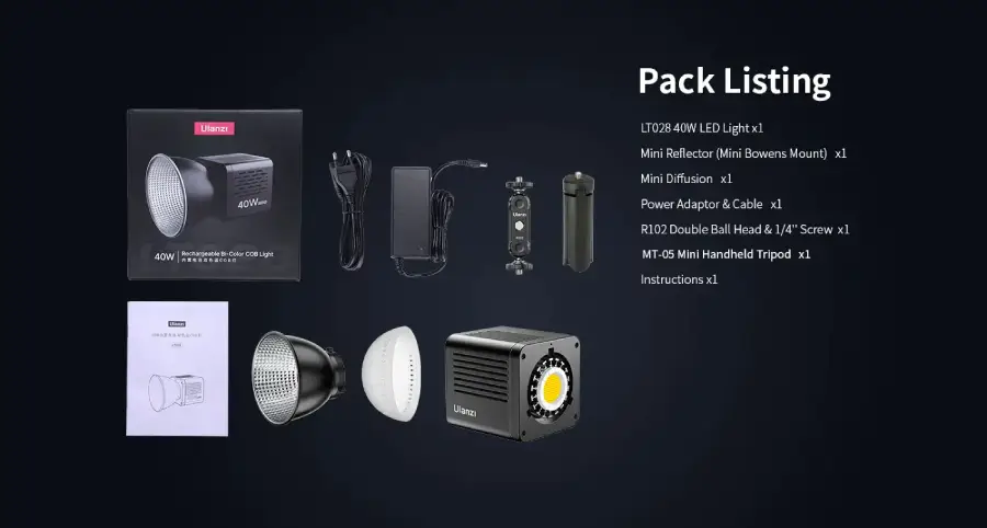 Ulanzi LT028 Portable 40W LED Video Light by  in  - EC MALL