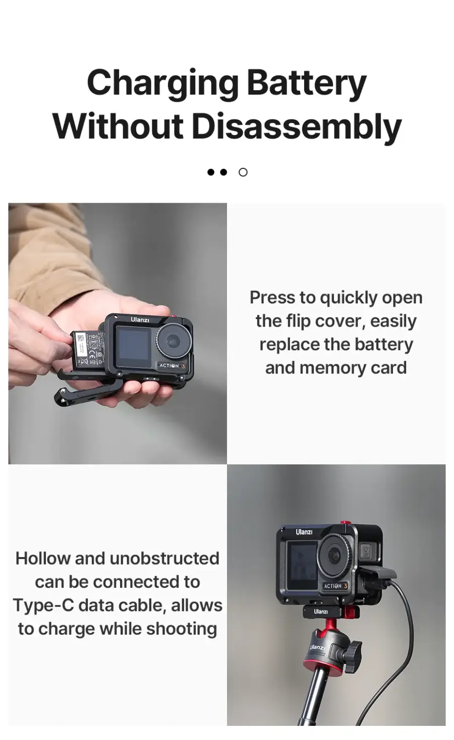 Ulanzi OA 14 DJI Osmo Action 3 Metal Cage by  in  - EC MALL