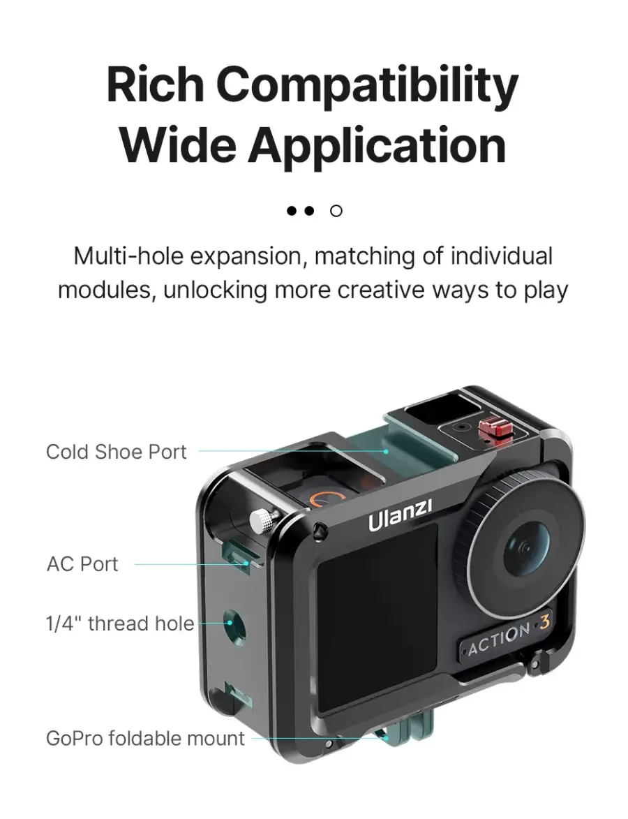 Ulanzi OA 14 DJI Osmo Action 3 Metal Cage by  in  - EC MALL