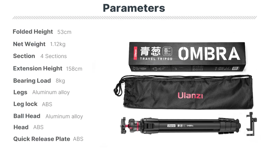 Ulanzi Ombra YING Travel Tripod Kit Ball Head by  in  - EC MALL