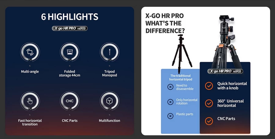 Fotopro X-GO HR PRO Tripod with Ball Head FPH-52Q by  in  - EC MALL