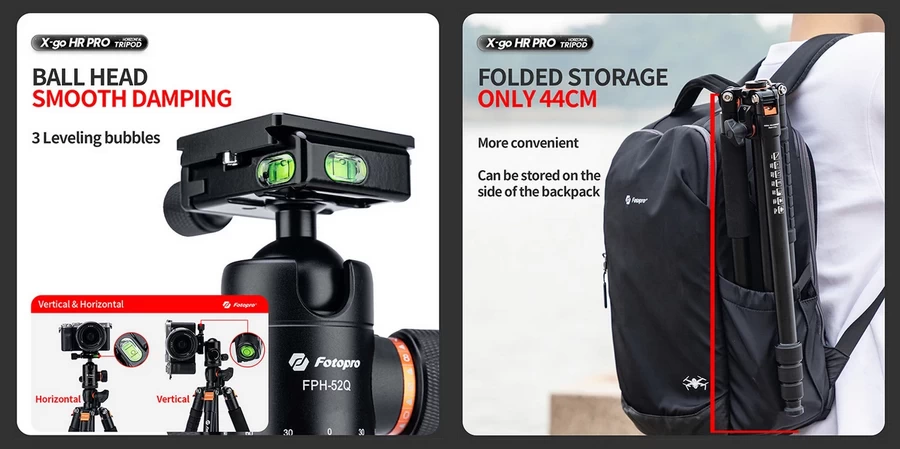 Fotopro X-GO HR PRO Tripod with Ball Head FPH-52Q by  in  - EC MALL