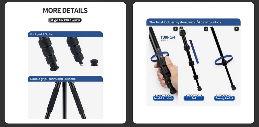 Fotopro X-GO HR PRO Tripod with Ball Head FPH-52Q by  in  - EC MALL