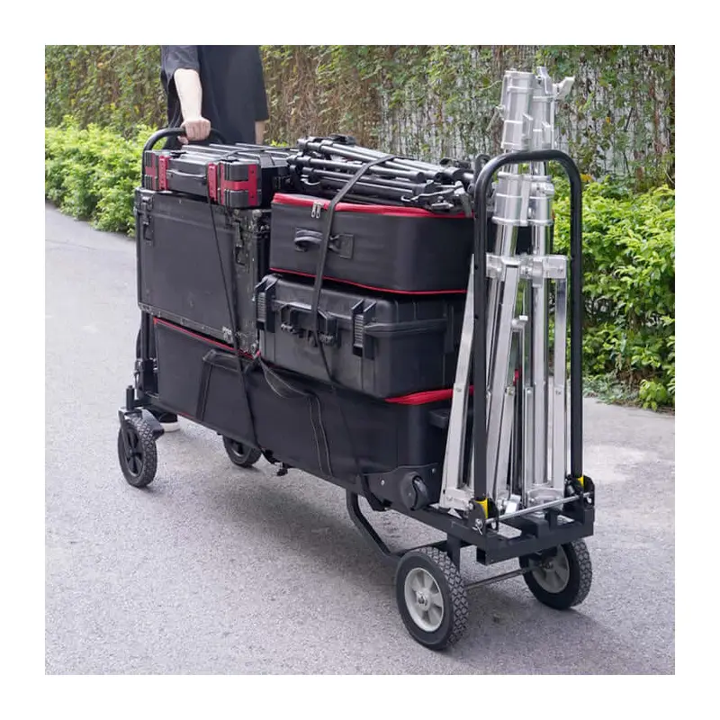 Greenbull Portable Video Production Camera Cart C90 รถเข็นกองถ่ายแบบพับเก็บได้สำหรับจัดเก็บอุปกรณ์ถ่ายทำภาพยนตร์กองถ่าย by in - EC MALL