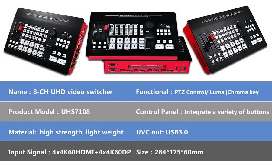 DeviceWell UHS7108 8-CH 4K60 UHD Switcher by  in  - EC MALL