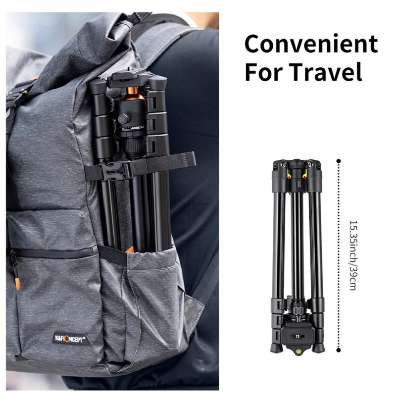 K&F Concept BI234M Lightweight Travel / Vlog Tripod Kit (K234A0+BH-28L) by  in  - EC MALL