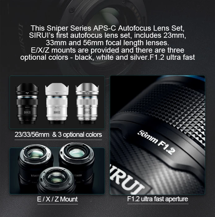 Sirui Sniper 56mm f/1.2 APSC Auto-Focus Lens by  in  - EC MALL