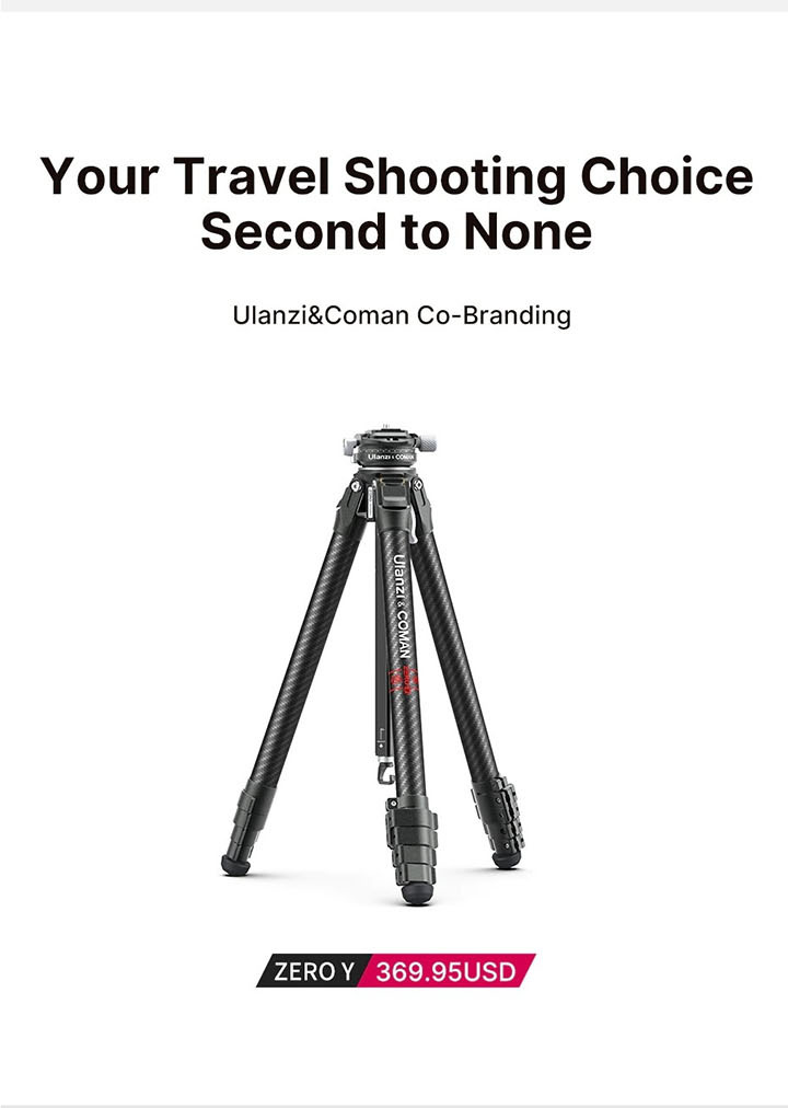 Ulanzi Coman ZERO-Y Profesional Carbon Travel Tripod by  in  - EC MALL