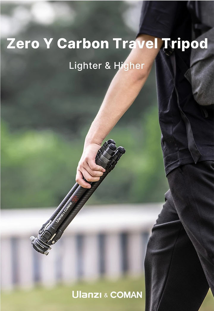 Ulanzi Coman ZERO-Y Profesional Carbon Travel Tripod by  in  - EC MALL