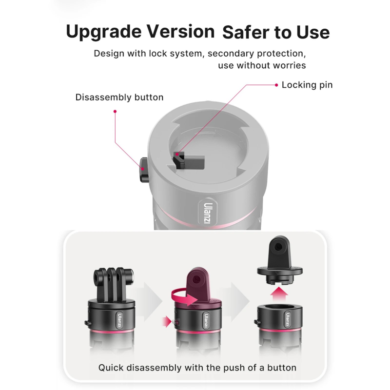 Ulanzi Go Quick II Tripod 4 Stage Height From 14.5 cm to 26.5 cm For Gopro 12 / 11 / 10 / 9 by  in  - EC MALL