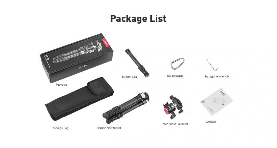 Ulanzi MT-20 Professional Carbon Fiber Tripod Monopod by  in  - EC MALL