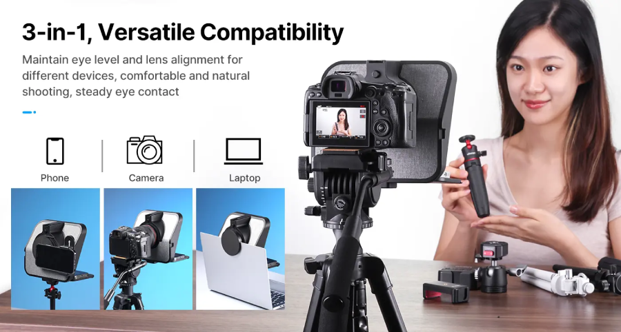 Ulanzi RT02 Universal Teleprompter For Tablets And Smartphones With Remote Control by  in  - EC MALL