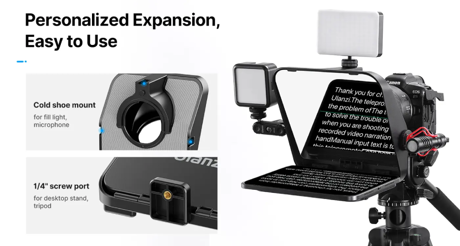 Ulanzi RT02 Universal Teleprompter For Tablets And Smartphones With Remote Control by  in  - EC MALL