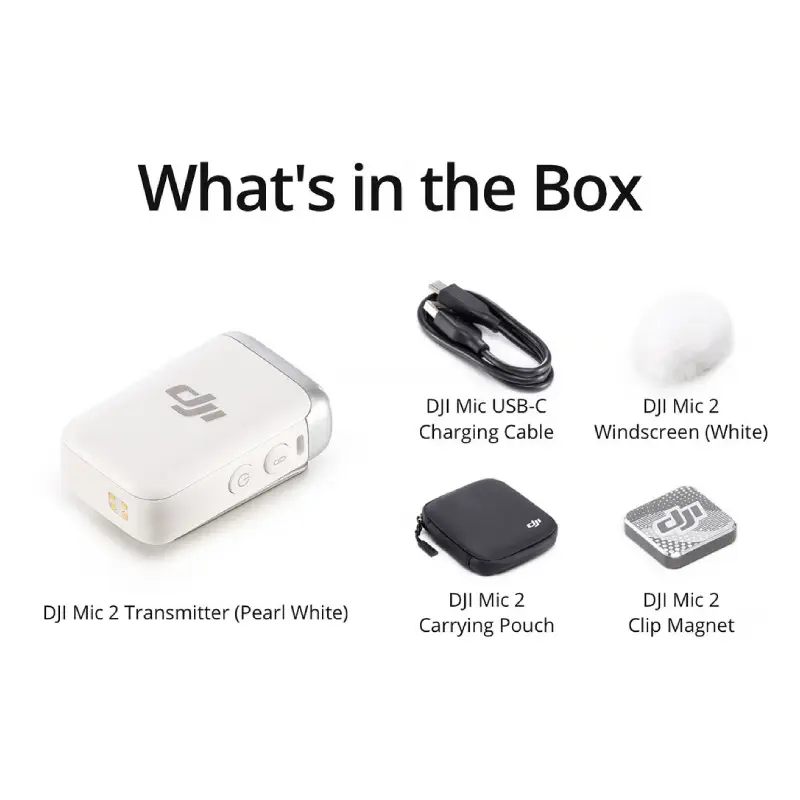 DJI Mic 2 Transmitter (Shadow Black) / (Pearl White) by  in  - EC MALL