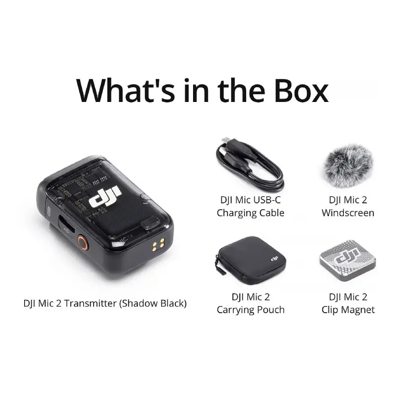 DJI Mic 2 Transmitter (Shadow Black) / (Pearl White) by  in  - EC MALL