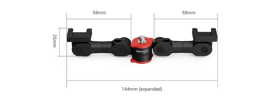 SmallRig Simorr 3483 Dual Cold Shoe Extension Bar by  in  - EC MALL