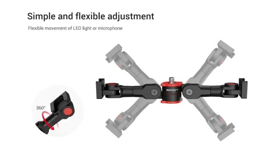 SmallRig Simorr 3483 Dual Cold Shoe Extension Bar by  in  - EC MALL