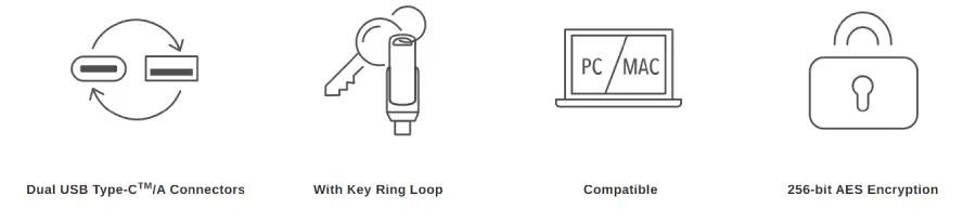 Lexar JumpDrive Dual Drive D400 USB 3.1 Type-C by  in  - EC MALL
