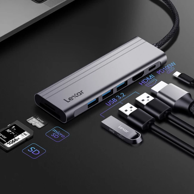 Lexar H31 7-in-1 USB-C Hub by  in  - EC MALL
