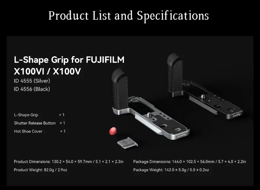 SmallRig - 4555 L-Shape Grip For Fujifilm X100VI / X100V (Silver) by  in  - EC MALL