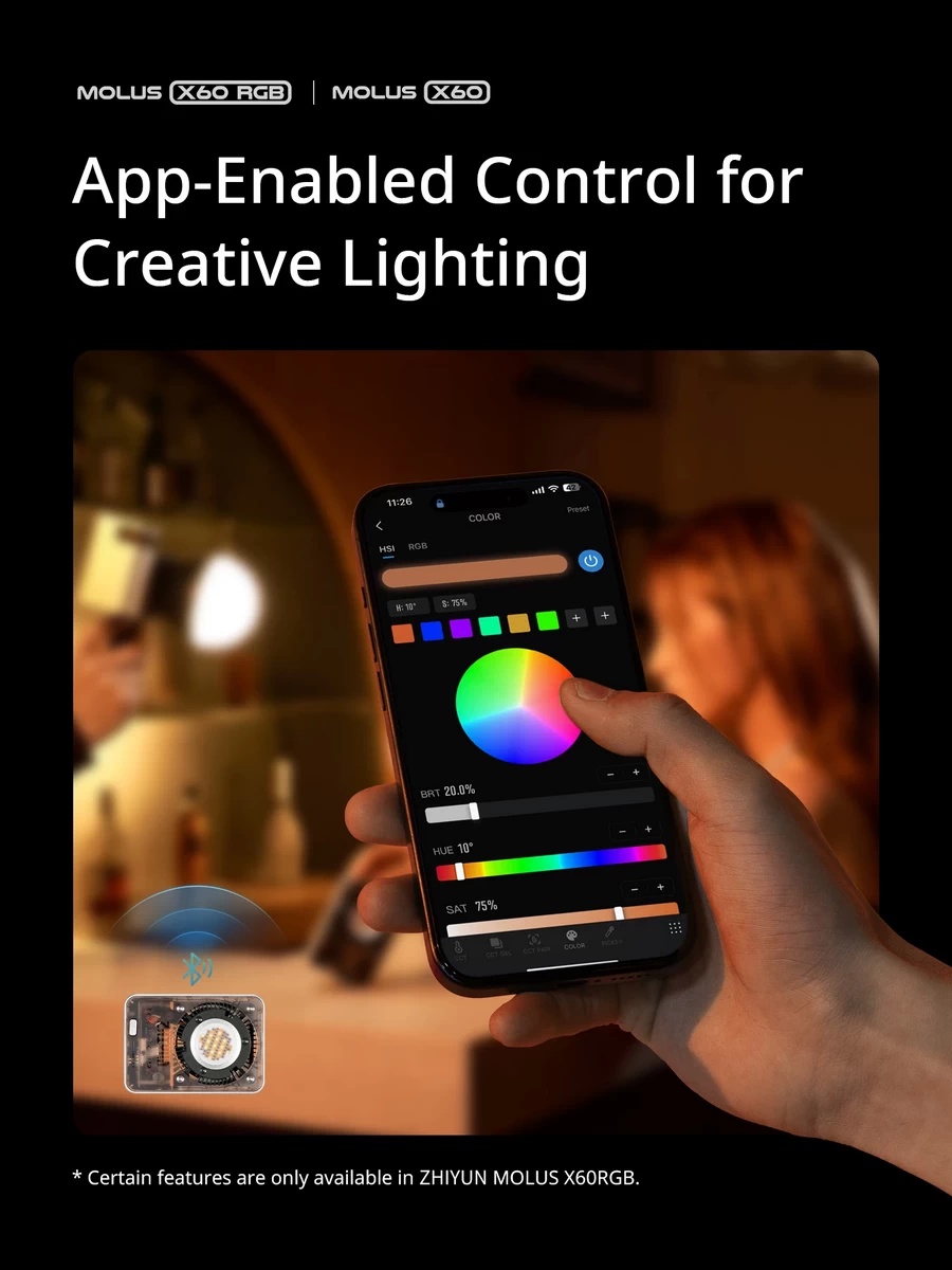Zhiyun MOLUS X60 COB Light by  in  - EC MALL