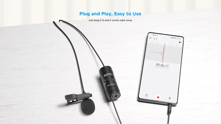 BOYA BY-M1 Pro II Universal Lavalier Microphone by  in  - EC MALL