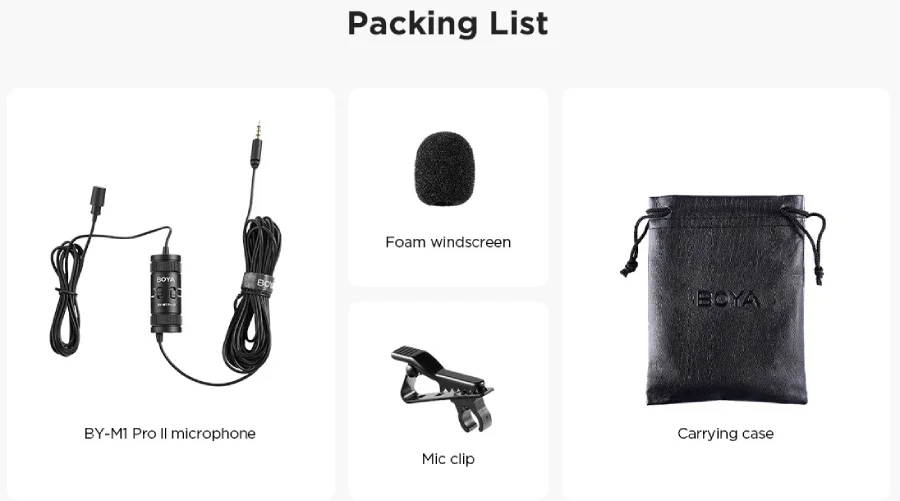 BOYA BY-M1 Pro II Universal Lavalier Microphone by  in  - EC MALL