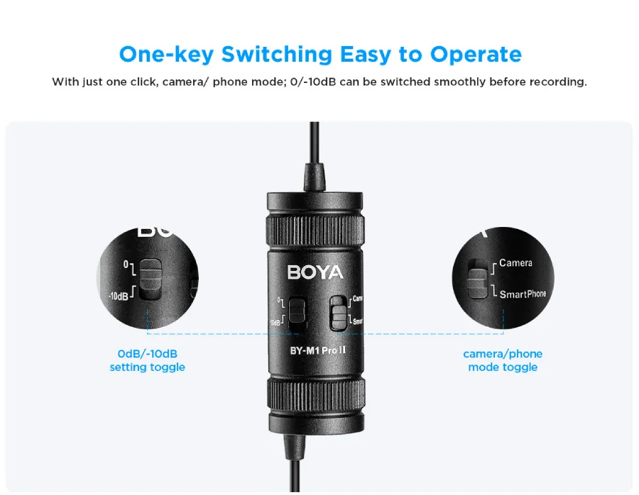 BOYA BY-M1 Pro II Universal Lavalier Microphone by  in  - EC MALL