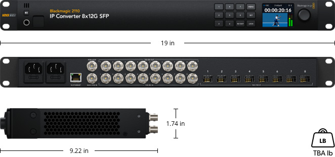 Blackmagic 2110 IP Converter 8x12G SFP by  in  - EC MALL