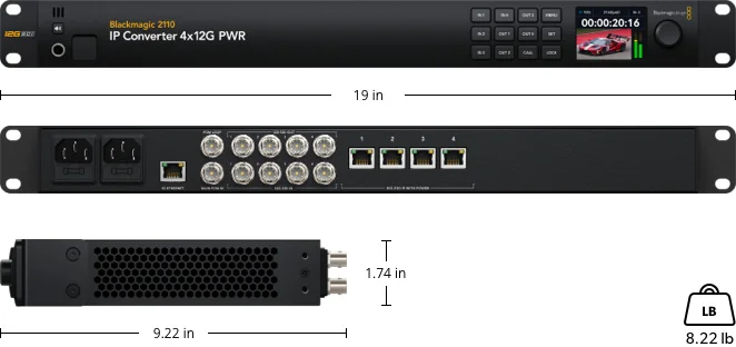 Blackmagic 2110 IP Converter 4x12G PWR by  in  - EC MALL