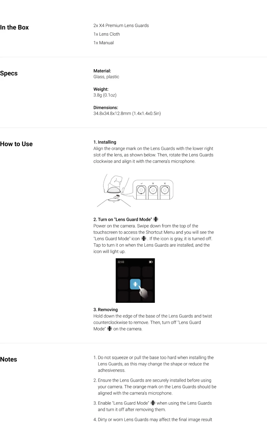 Insta360 X4 Premium Lens Guards by  in  - EC MALL